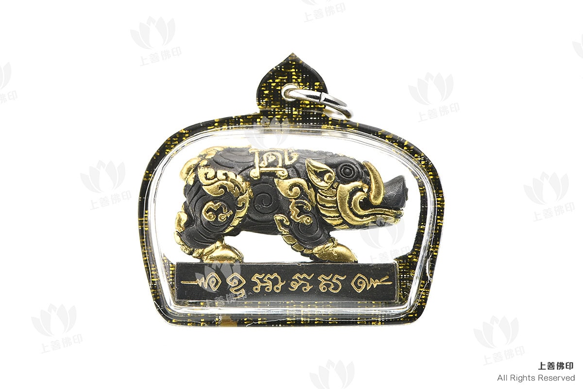 龍婆雲 - 2561 巨富野豬王, 黑金色 背面圖